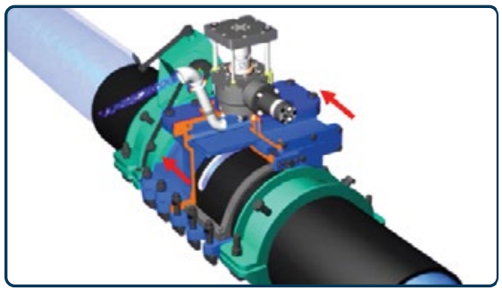 Schieber nachträglich in Netz integrieren: Hilfsabsperrung