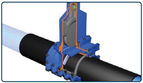 Absperrschieber nachträglich in bestehende Rohrnetze einbauen: Hilfsabsperrung Funktion